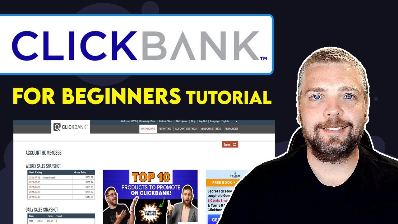 Clickbank For Beginners Tutorial | Clickbank Stats Explained