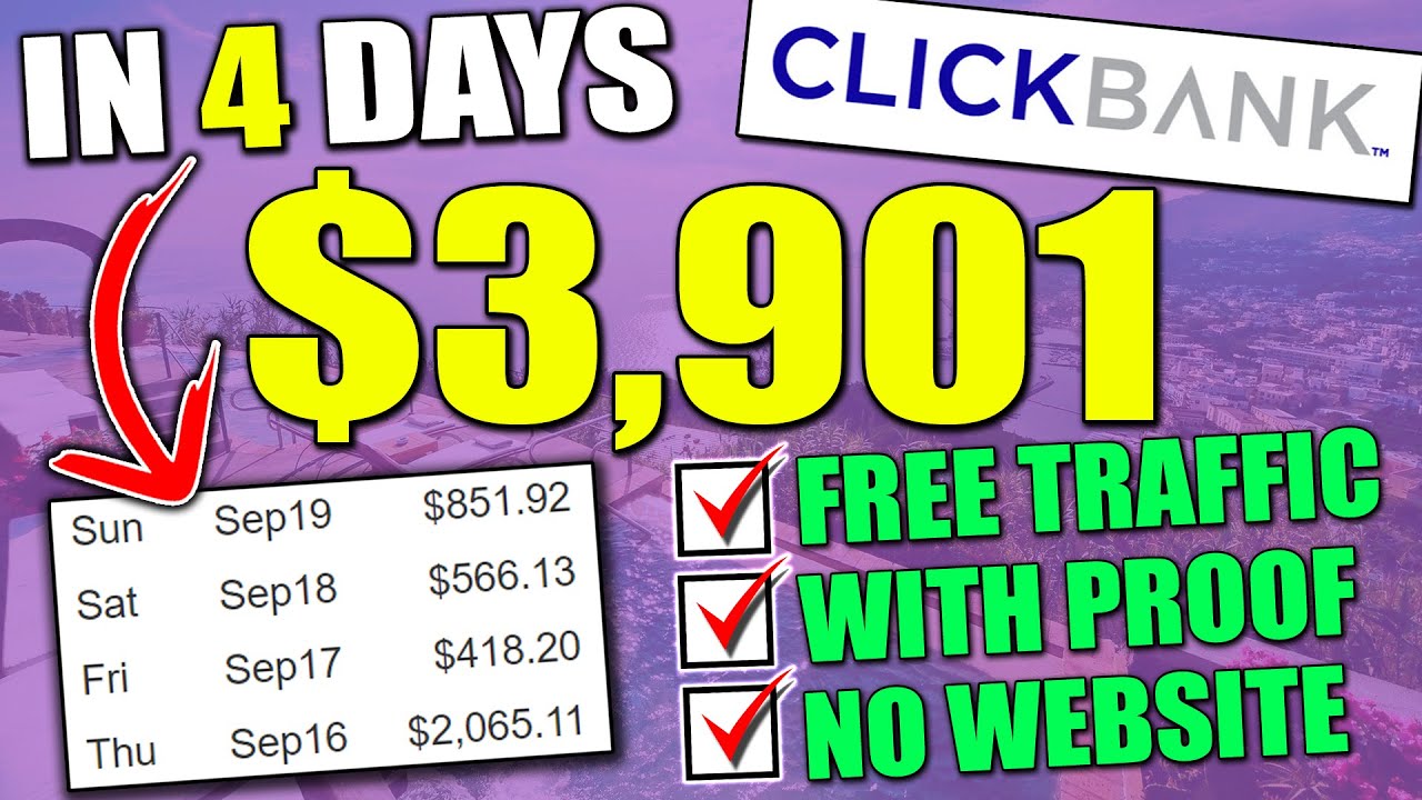 Clickbank Affiliate Marketing | How I Made $3,901 in 4 Days Without a Website Using Free Traffic!