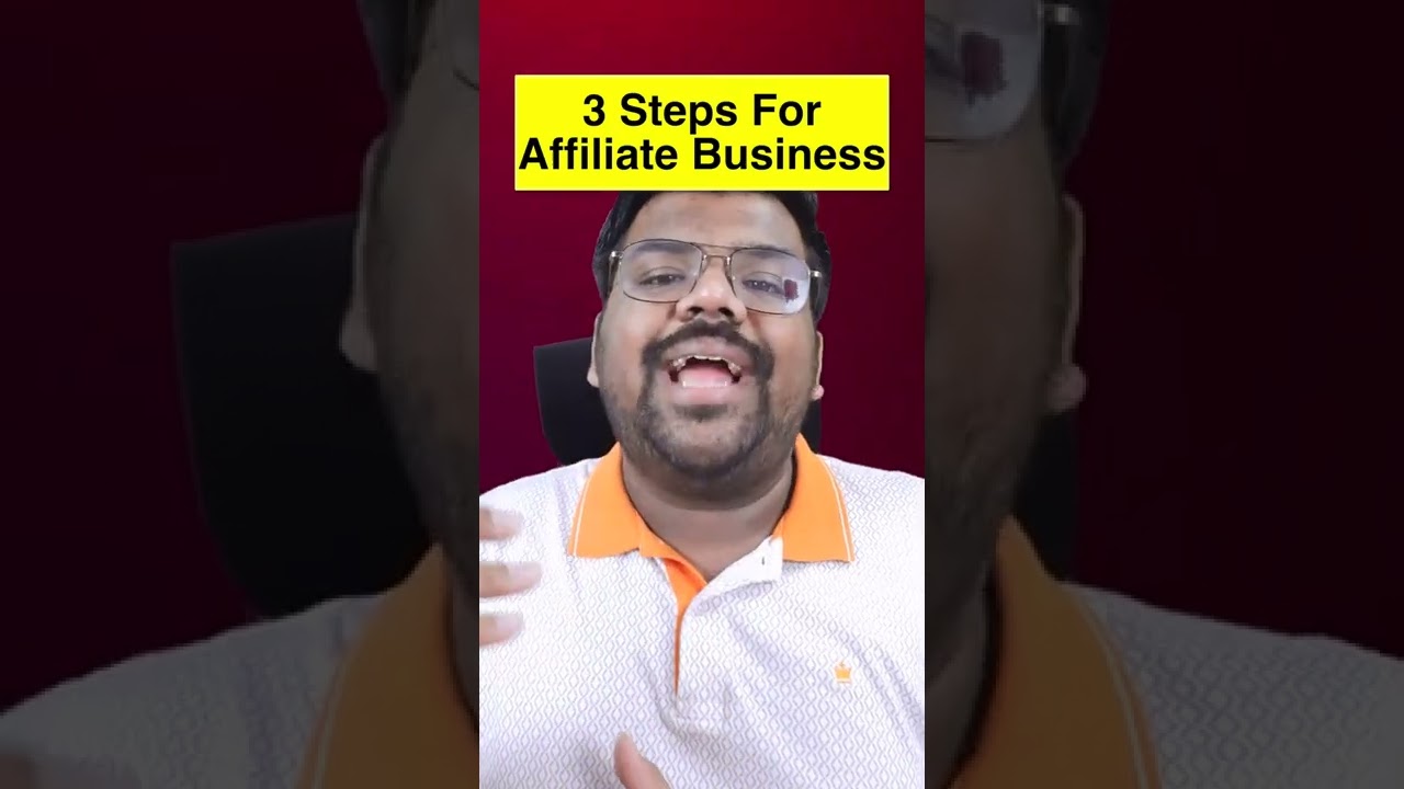 3 Steps To Start Affiliate Marketing For Beginners #affiliatemarketing #shorts