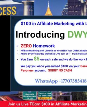 Earn $100 in Affiliate Marketing with Linkedin: An Online LIVE FREE Masterclass