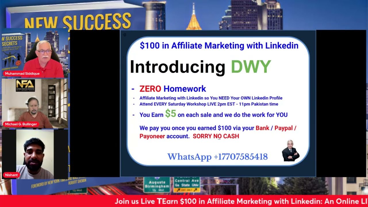 Earn $100 in Affiliate Marketing with Linkedin: An Online LIVE FREE Masterclass