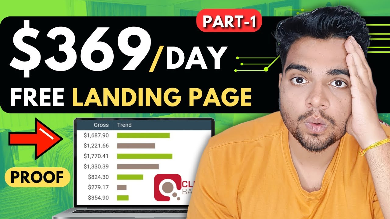 Make $369 Daily! Using FREE Landing Page For Affiliate Marketing In 2024 | Part-1 | Hindi