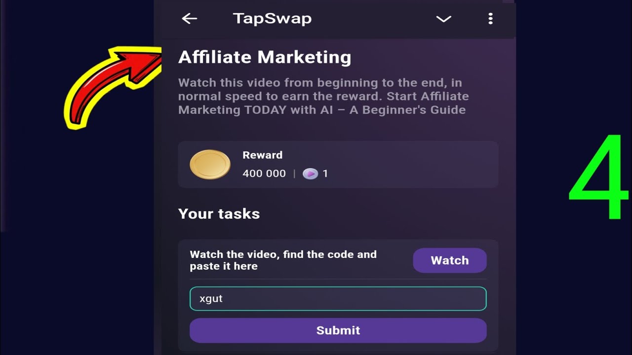 Affiliate Marketing | Tapswap Code | Start Affiliate Marketing TODAY with AI – A Beginner’s Guide