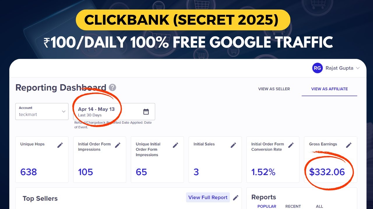 Make ₹100 Daily with ClickBank’s FREE Google Traffic (SECRET)