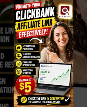ClickBank Affiliate Marketing: How to Promote Your Affiliate Link for $5