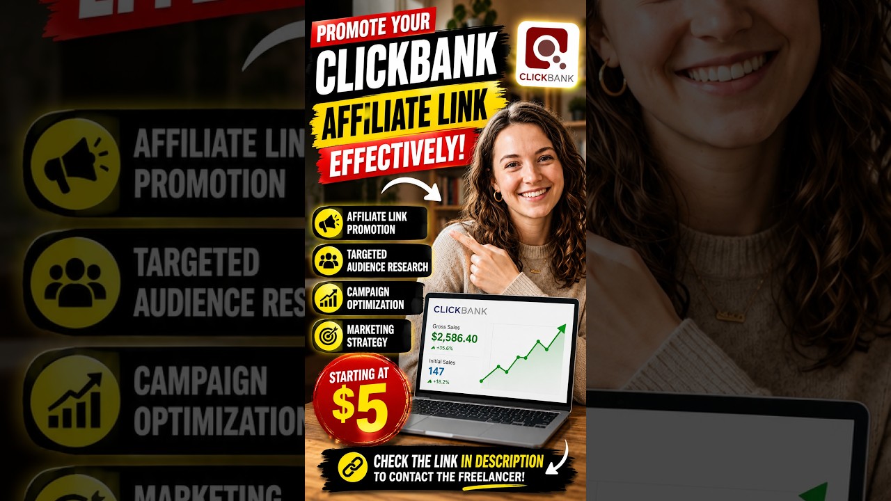 ClickBank Affiliate Marketing: How to Promote Your Affiliate Link for $5